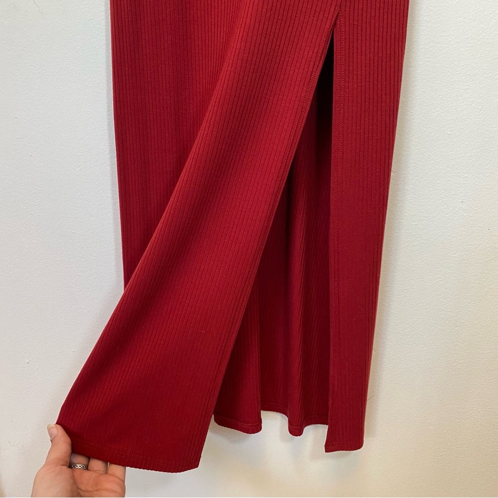 Reformation Rust Red Square-Neck Midi Dress - Picture 7 of 11